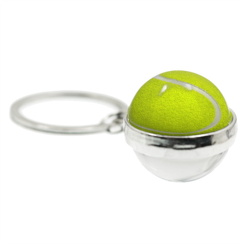 Wholesale Alloy Tennis Glass Ball Keychain